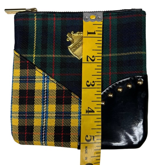 MAC Noble Knights Collection Plaid Coin Purse Makeup Cosmetics Bag Tartan Studs - Picture 6 of 6